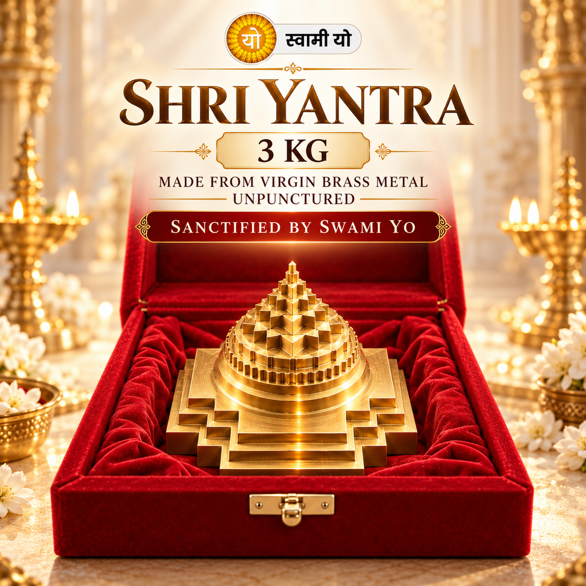 Shri Yantra – Sanctified by Swami Yo | Solid Virgin Brass